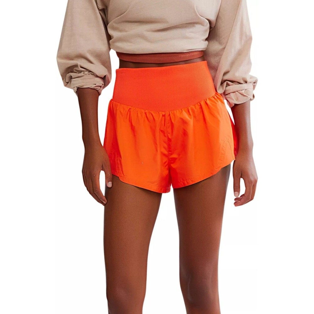 Free People Carpe Diem Shorts Orange FP Movement Athletic Dancer Size Large